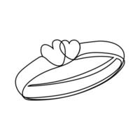 A continuous pattern of one rings. An icon of wedding rings on a white background. vector