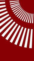 Two White Cascade Wheel Rotating of Red Wall Paper. Vertical Motion Background Animation video