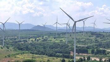 wind turbine with scenic countryside views, representing innovation in clean energy, environmental responsibility, and the transition to sustainable power sources. video