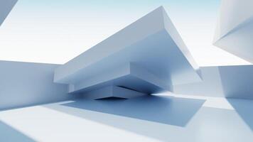 White abstract architecture, 3d rendering. video