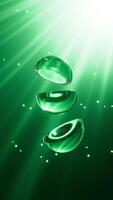 Abstract semicircular glass curve background, 3d rendering. video