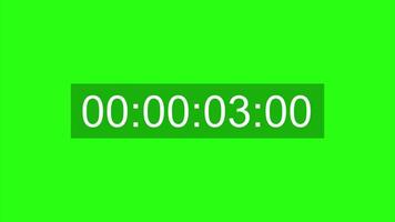 30 segundos código de tempo com verde tela fundo video