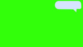 Text typing and sending, message bubble for custom text on green screen background. video