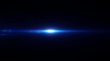 Loop center blue optical lens flare animation abstract background video