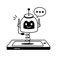 AI powered robot assistant, ready to use of robot assistant vector