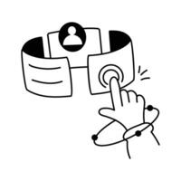 Symbol representing seamless interaction in virtual and metaverse environments vector
