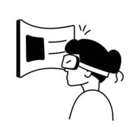 Immersive virtual reality experiences for exploring metaverse environments vector