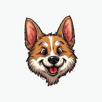 Cute Dog with a Smiling Expression vector