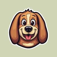 Happy Dog Illustration with a Cheerful Expression vector