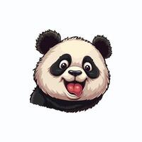 Cute Panda with a Smiling Expression vector