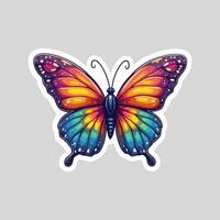 Vibrant Butterfly Illustration with Bright Colors vector