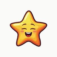 Smiling Star Character with a Fun Design vector