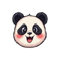 Happy Panda Illustration with a Cheerful Expression vector