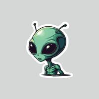 Smiling Alien Character in a Fun Cartoon Style vector