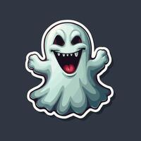 Spooky Ghost Illustration with a Cute Design vector
