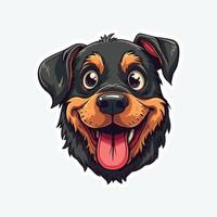 Cheerful Dog with a Playful Cartoon Expression vector