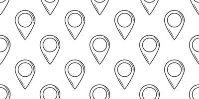Seamless Location Pin Pattern Design, Navigation and Map Marker Doodle Illustration, Ideal for Apps, Websites, Backgrounds, and Digital Interfaces vector