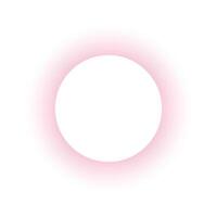 Pink blurry round frame. Circle shape with neon gradient border isolated on white background. Abstract design element with empty space in center. illustration vector