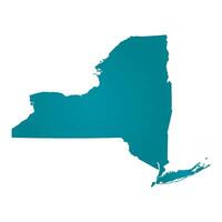 New York State map template isolated on white background. vector