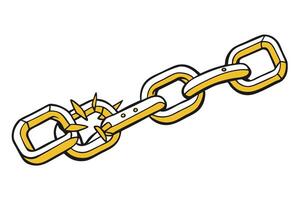 Vibrant artwork of a shattered golden chain emphasizing liberation, equality, and resilience for Black History Month vector