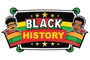 Modern Black History Month banner with pan African color palette, symbolic illustrations, and bold fonts representing unity, heritage, and achievement vector