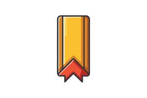 Cute and colorful bookmark illustration with smiling character, perfect for educational, office, or reading related projects vector