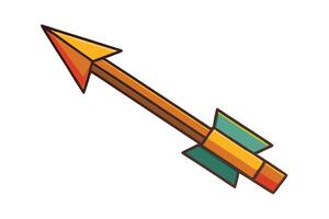 Fun and dynamic arrow illustration in vibrant colors, ideal for creative designs, with a clean and simple white background vector
