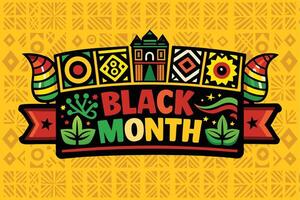Unique Black History Month artwork featuring bold African motifs, traditional patterns, and striking color palette for cultural celebration vector