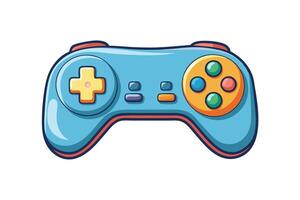 Vibrant and playful gamepad icon, showcasing a mix of bright colors and functional elements, perfect for gaming tools or educational designs vector