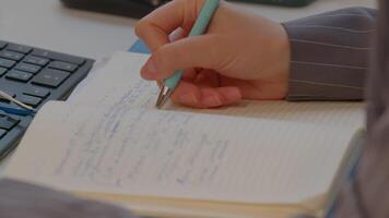 Focused NoteTaking at Work Effectively Capturing Ideas and Insights for Future Use. Stock Footage video