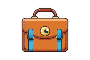 Classic office bag icon with a minimalist design, emphasizing functionality and style for business and career concepts vector