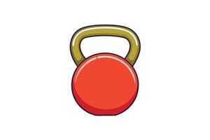 Creative kettlebell graphic with playful design and smooth gradients for fitness, health, or lifestyle content vector