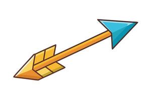 Dynamic and colorful cartoon arrow illustration with a modern 3D effect, ideal for UI, navigation, or design projects on white background vector