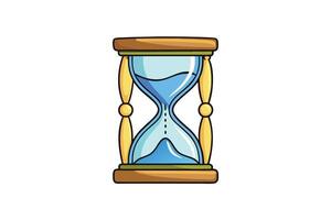 Iconic hourglass design with vibrant colors and smooth lines, ideal for concepts like productivity, time limits, and vintage themes vector