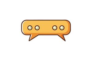 Simple and vibrant speech balloon icon with a friendly and modern aesthetic, ideal for communication, feedback, or comment concepts vector