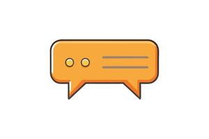 Creative speech bubble design with a clean look, representing messaging, conversation, or chat in a modern cartoon illustration vector