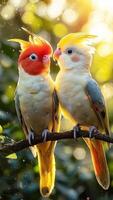 Macaws perched on branch video