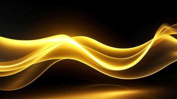 Elegant abstract background design with golden smooth curves and waves video