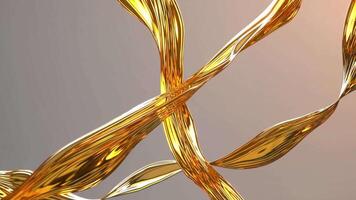 Captivating golden wave abstract art display video