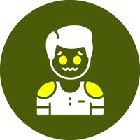 Disgust Circle Style Two color Emotion Icon vector