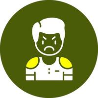 Resentment Circle Style Two color Emotion Icon vector