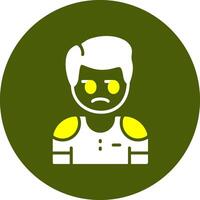 Cynicism Circle Style Two color Emotion Icon vector