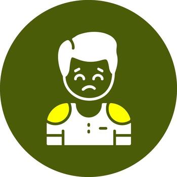 Contempt Circle Style Two color Emotion Icon vector