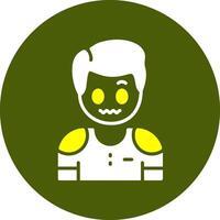 Puzzlement Circle Style Two color Emotion Icon vector
