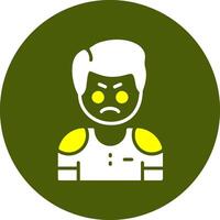 Envy Circle Style Two color Emotion Icon vector