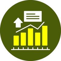 Bar chart Solid Colorful Icon vector
