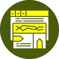 Tag manager Solid Colorful Icon vector