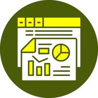 Data analysis Solid Colorful Icon vector