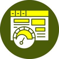 Page speed Solid Colorful Icon vector