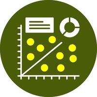 Scatter plot Solid Colorful Icon vector
